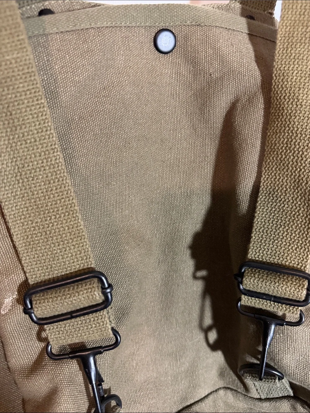 Vintage Military Backpack in Army Green